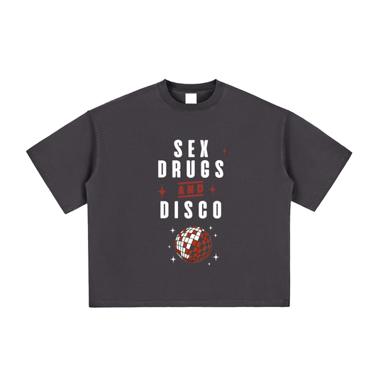 Sex Drugs and Disco - Vintage Washed Boxy T-Shirt