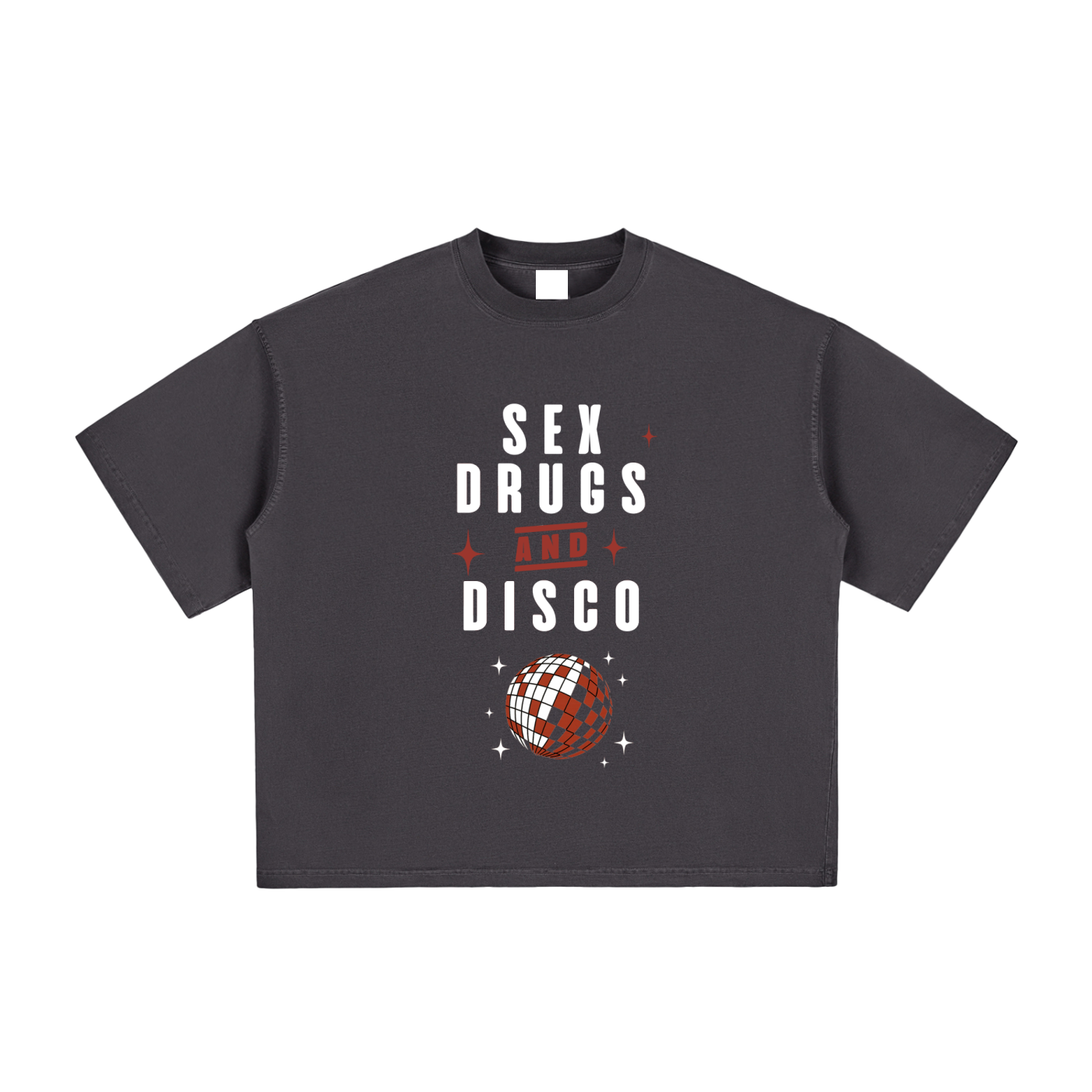 Sex Drugs and Disco - Vintage Washed Boxy T-Shirt